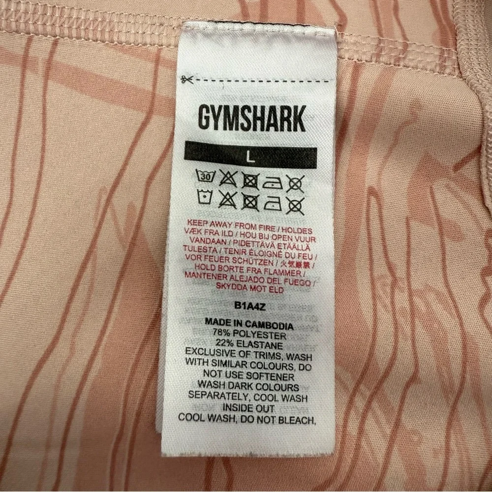 Women’s Gymshark Marbled Biker Shorts Butt Scrunch Lifting Training Size Large - Picture 11 of 14